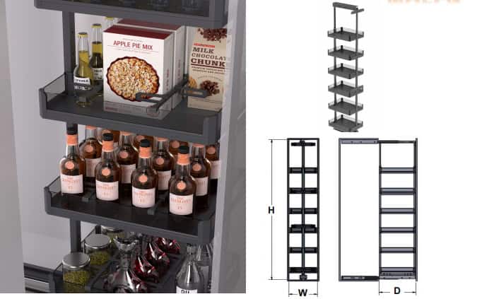 6-level pull-out storage basket factory