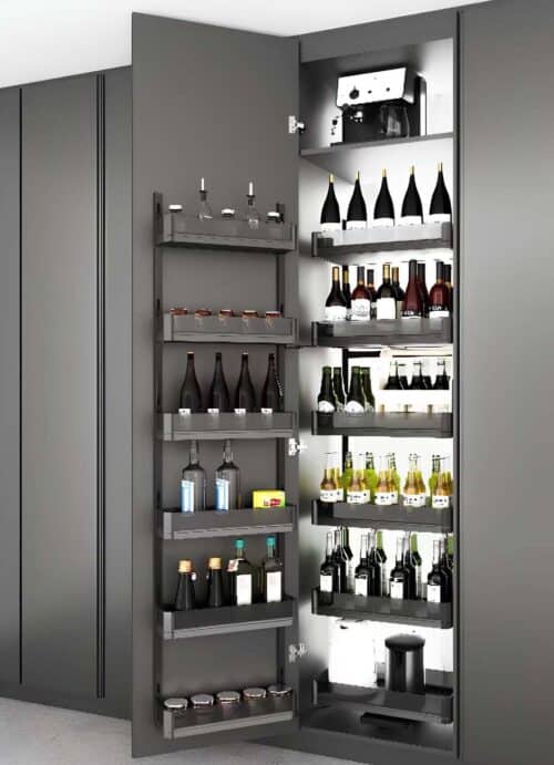 Glass Pantry Tall Unit for Modular Kitchen Cabinets B2B OEM Manu