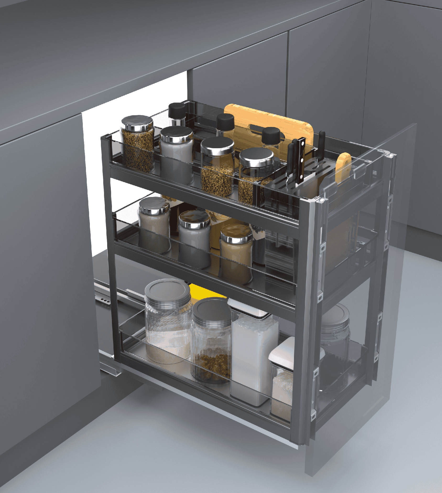 Aluminum Seasoning Pull Out Basket - Shearer Style3