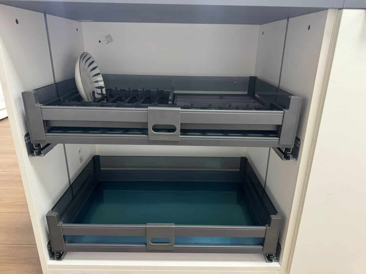 Aluminum Drawer Pull-Out Dish Basket
