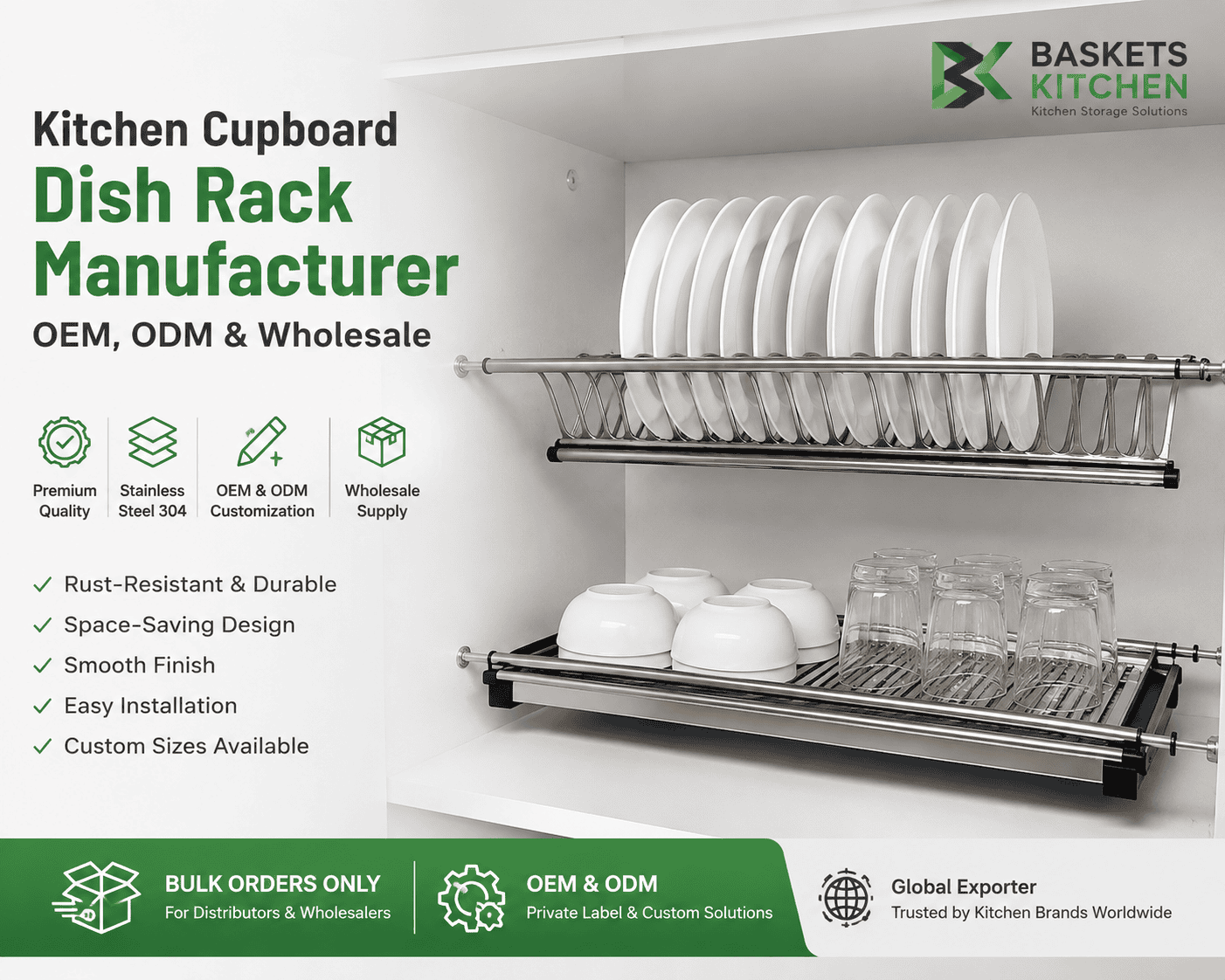 Kitchen Cupboard Dish Rack Manufacturer – OEM, ODM & Wholesale