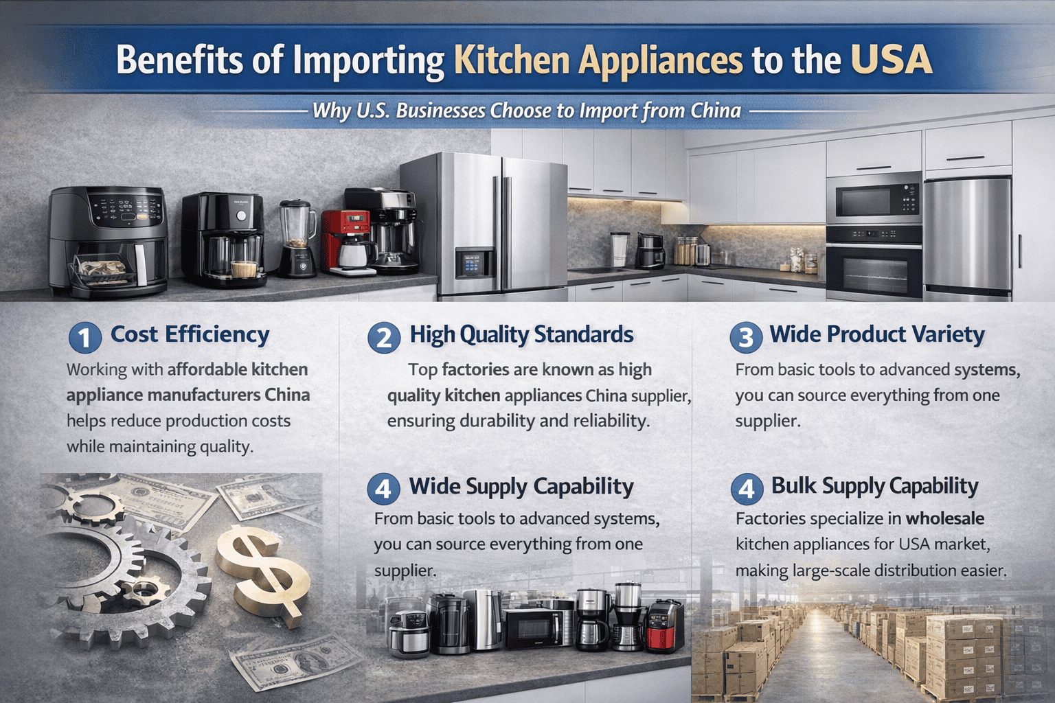 Benefits of Importing Kitchen Appliances to the USA