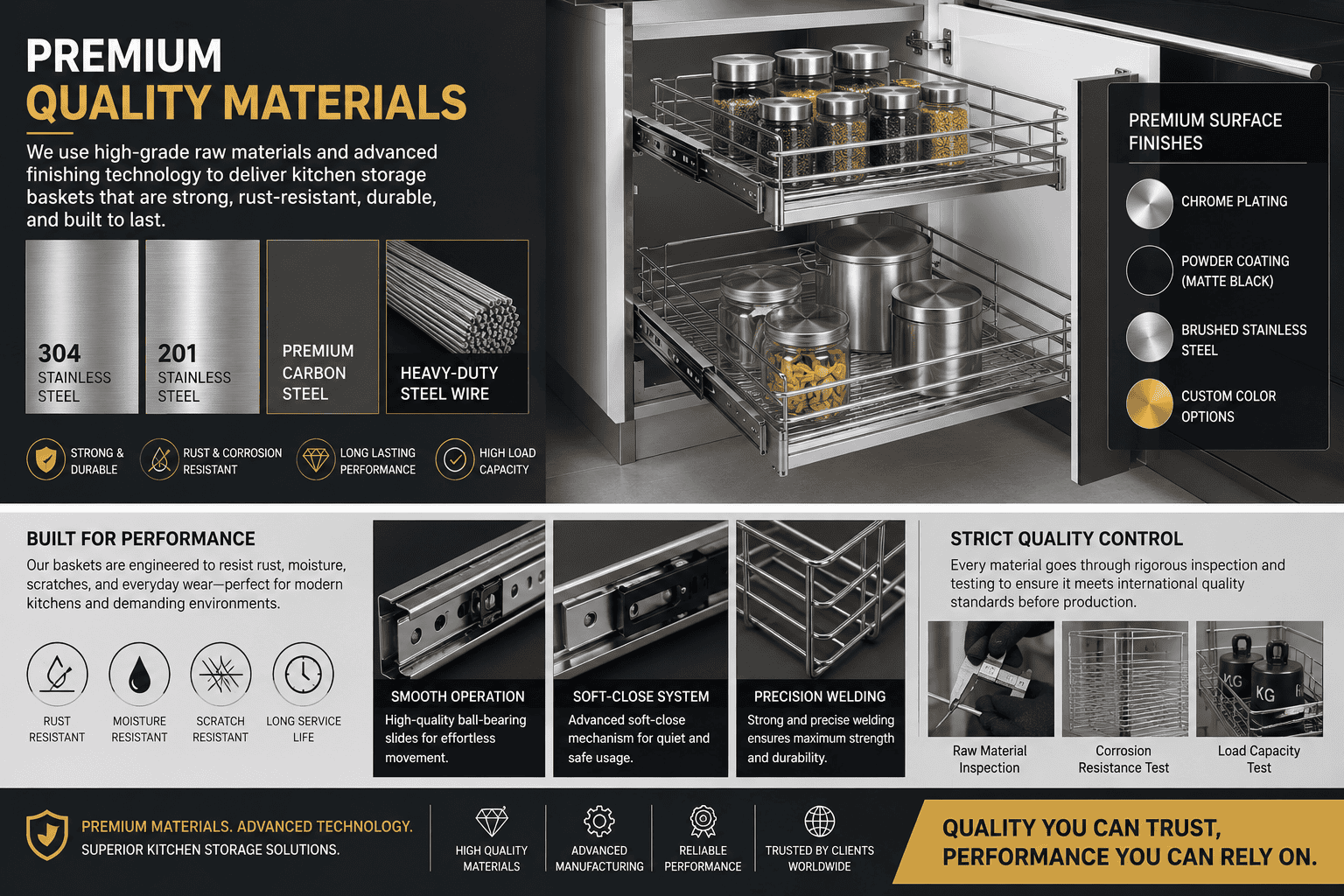 custom kitchen storage basket manufacturer,
