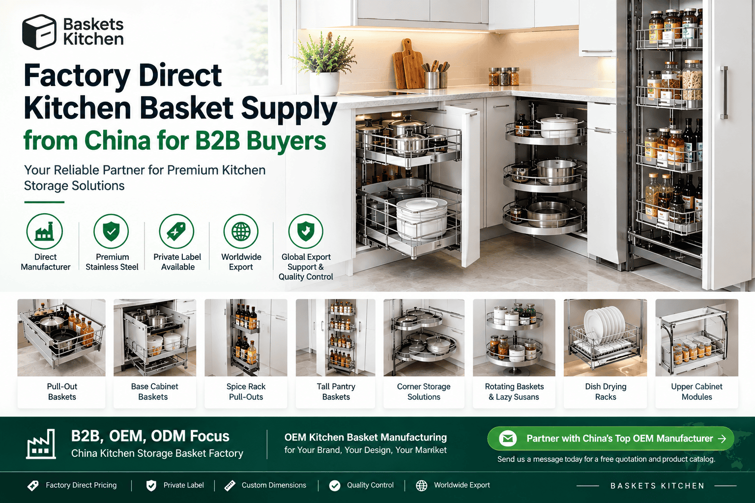 Factory Direct Kitchen Basket Supply 