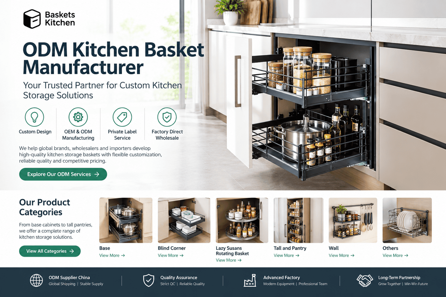 ODM Kitchen Basket Manufacturer 